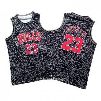 Camiseta Chicago Bulls Michael Jordan #23 Mitchell & Ness Negro2