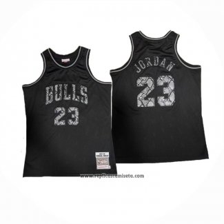 Camiseta Chicago Bulls Michael Jordan #23 Swingman Mitchell & Ness 1997-98 Negro