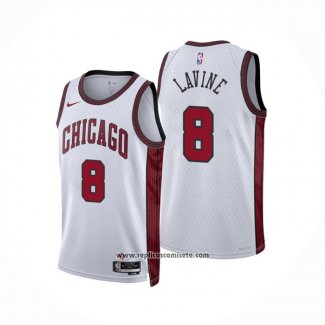 Camiseta Chicago Bulls Zach Lavine #8 Ciudad 2022-23 Blanco