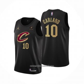 Camiseta Cleveland Cavaliers Darius Garland #10 Statement 2022-23 Negro