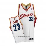 Camiseta Cleveland Cavaliers LeBron James #23 Retro Blanco