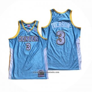 Camiseta Denver Nuggets Allen Iverson #3 Retro Azul