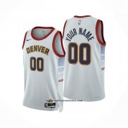 Camiseta Denver Nuggets Personalizada Ciudad 2022-23 Blanco