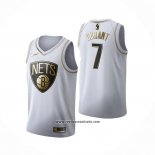 Camiseta Golden Edition Brooklyn Nets Kevin Durant #7 Blanco