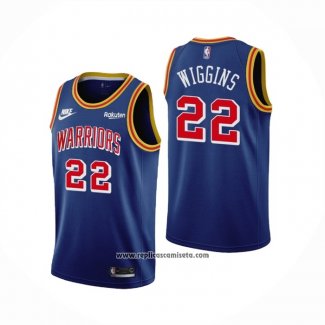 Camiseta Golden State Warriors Andrew Wiggins #22 75th Anniversary Azul