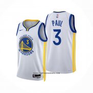 Camiseta Golden State Warriors Chris Paul #3 Association 2022-23 Blanco