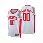 Camiseta Houston Rockets Personalizada Association 2024-25 Blanco