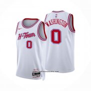 Camiseta Houston Rockets Tyty Washington #0 Ciudad 2023-24 Blanco