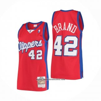 Camiseta Los Angeles Clippers Elton Brand #42 Mitchell & Ness 2000-01 Rojo