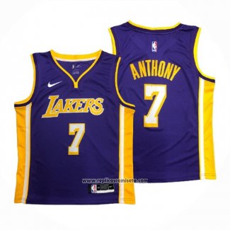 Camiseta Los Angeles Lakers Carmelo Anthony #7 Statement Violeta