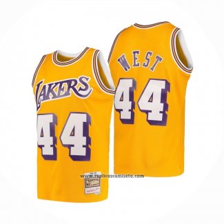 Camiseta Los Angeles Lakers Jerry West #44 Mitchell & Ness 1971-72 Amarillo