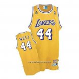 Camiseta Los Angeles Lakers Jerry West #44 Retro Amarillo