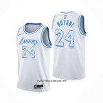 Camiseta Los Angeles Lakers Kobe Bryant #24 Ciudad 2020-21 Blanco