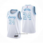 Camiseta Los Angeles Lakers Kobe Bryant #24 Ciudad 2020-21 Blanco