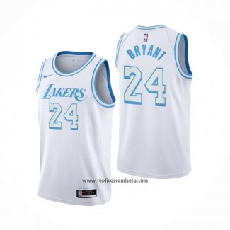 Camiseta Los Angeles Lakers Kobe Bryant #24 Ciudad 2020-21 Blanco