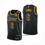 Camiseta Los Angeles Lakers LeBron James #6 Mamba 2021-22 Negro