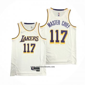 Camiseta Los Angeles Lakers x X-BOX Master Chief #117 Blanco