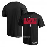 Camiseta Manga Corta Atlanta Hawks Practice Performance 2022-23 Negro