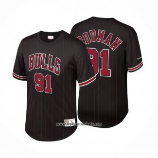 Camiseta Manga Corta Chicago Bulls Dennis Rodman #91 Negro