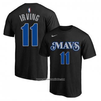 Camiseta Manga Corta Dallas Mavericks Kyrie Irving Ciudad 2023-24 Negro