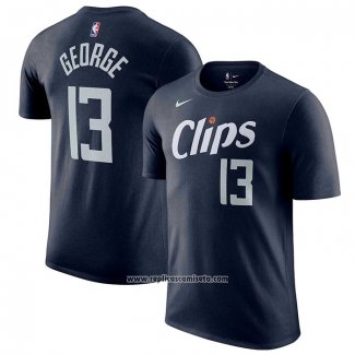 Camiseta Manga Corta Los Angeles Clippers Paul George Ciudad 2023-24 Azul