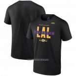 Camiseta Manga Corta Los Angeles Lakers 2023 NBA Playoffs Jump Ball Negro