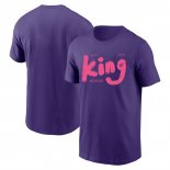Camiseta Manga Corta Los Angeles Lakers James King Commemorative Violeta