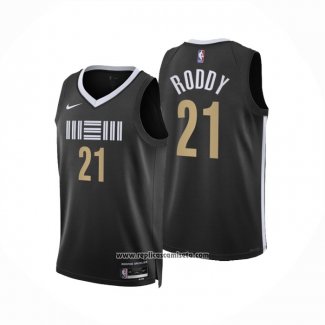 Camiseta Memphis Grizzlies David Roddy #21 Ciudad 2023-24 Negro