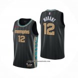 Camiseta Memphis Grizzlies Ja Morant #12 Ciudad 2020-21 Negro