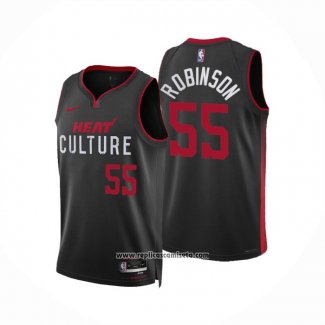 Camiseta Miami Heat Duncan Robinson #55 Ciudad 2023-24 Negro