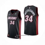 Camiseta Miami Heat Giannis Antetokounmpo NO 34 Icon Negro