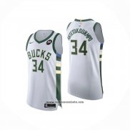 Camiseta Milwaukee Bucks Giannis Antetokounmpo NO 34 Association Authentic 2025-26 Blanco