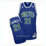 Camiseta Minnesota Timberwolves Kevin Garnett #21 Retro Azul2