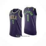 Camiseta New Orleans Pelicans Zion Williamson #1 Ciudad 2024-25 Violeta