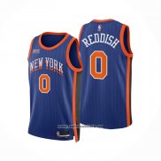 Camiseta New York Knicks Donte Divincenzo #0 Ciudad 2023-24 Azul