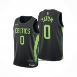Camiseta Nino Boston Celtics Jayson Tatum NO 0 Ciudad 2024-25 Negro