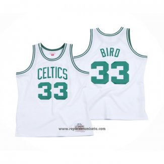 Camiseta Nino Boston Celtics Larry Bird #33 Hardwood Classics Throwback Blanco