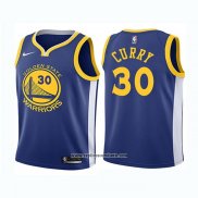 Camiseta Nino Golden State Warriors Stephen Curry #30 2017-18 Azul