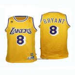 Camiseta Nino Los Angeles Lakers Kobe Bryant #8 Retro Amarillo