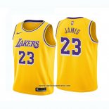 Camiseta Nino Los Angeles Lakers Lebron James #23 Icon Amarillo