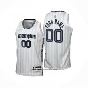 Camiseta Nino Memphis Grizzlies Personalizada Ciudad 2025-26 Blanco