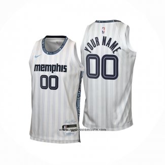 Camiseta Nino Memphis Grizzlies Personalizada Ciudad 2025-26 Blanco