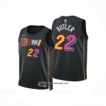 Camiseta Nino Miami Heat Jimmy Butler #22 2021-22 Ciudad Negro