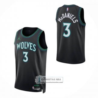 Camiseta Nino Minnesota Timberwolves Jaden McDaniels NO 3 Statement 2026-27 Negro