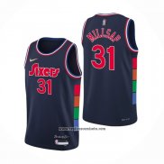 Camiseta Philadelphia 76ers Ben Paul Millsap #31 Ciudad 2021-22 Azul