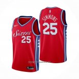 Camiseta Philadelphia 76ers Ben Simmons #25 Statement Rojo