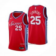 Camiseta Philadelphia 76ers Ben Simmons #25 Statement Rojo