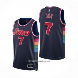 Camiseta Philadelphia 76ers Isaiah Joe #7 Ciudad 2021-22 Azul