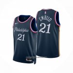 Camiseta Philadelphia 76ers Joel Embiid NO 21 Ciudad 2025-26 Azul