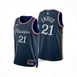 Camiseta Philadelphia 76ers Joel Embiid NO 21 Ciudad 2025-26 Azul